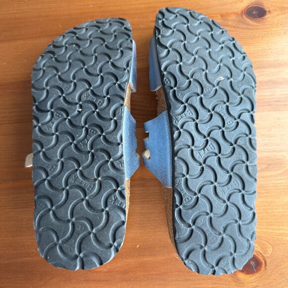 EUC Birkenstock Birki's Silver Metallic Crystal Buckle Granada Sandals - 7/EU 38 - Picture 12 of 12